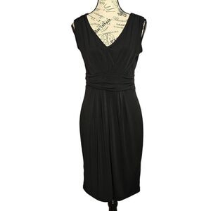 Simply Vera Vera Wang black classic V-neck sleeveless dress S